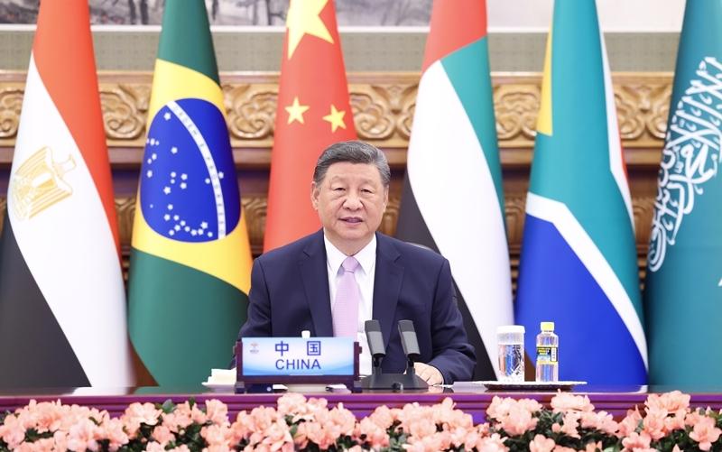 习近平出席金砖国家领导人线上峰会并发表重要讲话