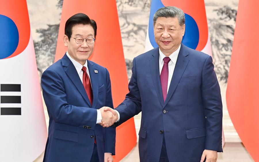 习近平同韩国总统李在明举行会谈